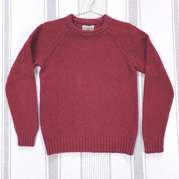 O'Hanlon Mills Sweater Mens Small Red Crewneck Pullover‎ Preppy Academia Casual - Picture 1 of 9